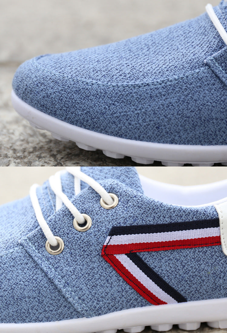 Men'S Soft-Soled Canvas Shoes, Sports And Leisure Old Beijing Cloth Shoes, Peas Shoes - Image #0