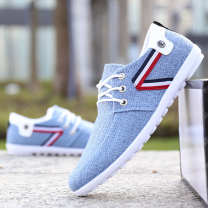 Men'S Soft-Soled Canvas Shoes, Sports And Leisure Old Beijing Cloth Shoes, Peas Shoes - Image #0