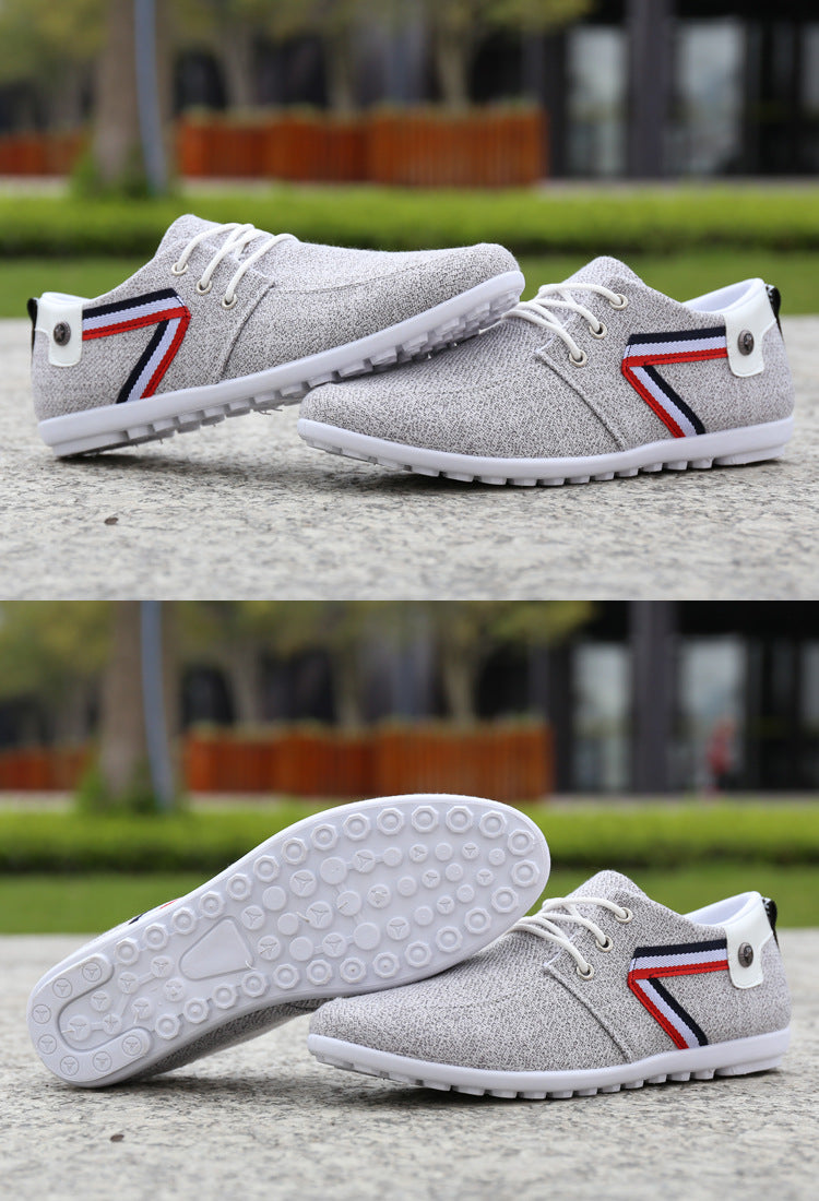 Men'S Soft-Soled Canvas Shoes, Sports And Leisure Old Beijing Cloth Shoes, Peas Shoes - Image #0