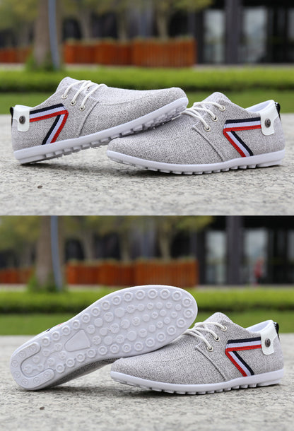 Men'S Soft-Soled Canvas Shoes, Sports And Leisure Old Beijing Cloth Shoes, Peas Shoes - Image #0