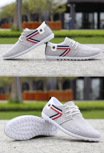 Men'S Soft-Soled Canvas Shoes, Sports And Leisure Old Beijing Cloth Shoes, Peas Shoes - Image #0