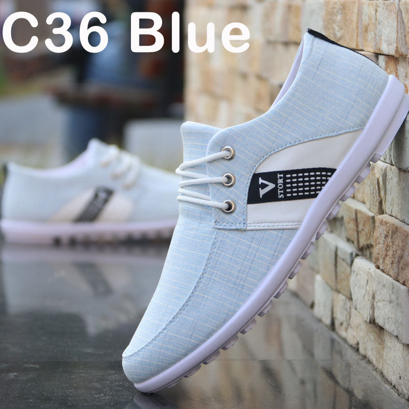 Men'S Soft-Soled Canvas Shoes, Sports And Leisure Old Beijing Cloth Shoes, Peas Shoes - Image #0