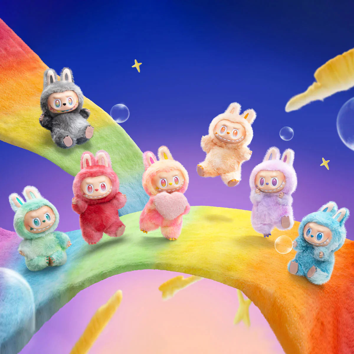 labubu's on rainbow