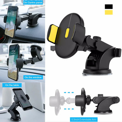 Car Phone Holder Long Rod Telescopic Car Dashboard Suction Cup Type - Image #0