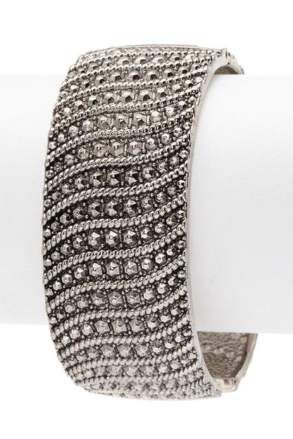 Bangle Watch with Crystal Accent Stylish Fashion Jewelry Accessory