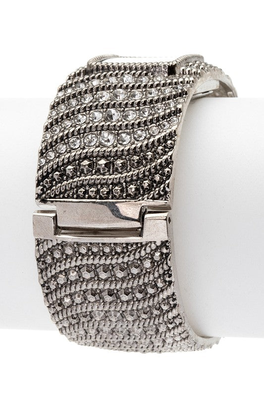 Bangle Watch with Crystal Accent Stylish Fashion Jewelry Accessory