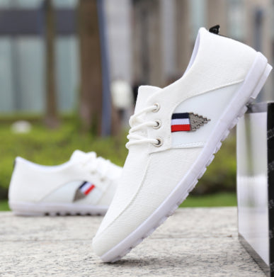 Men'S Soft-Soled Canvas Shoes, Sports And Leisure Old Beijing Cloth Shoes, Peas Shoes - Image #0